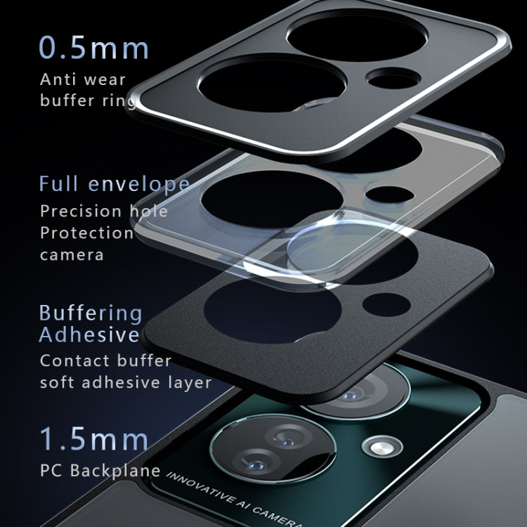 For OPPO Reno11 F Armor Precise Hole PC Hybrid TPU Phone Case - Transparent