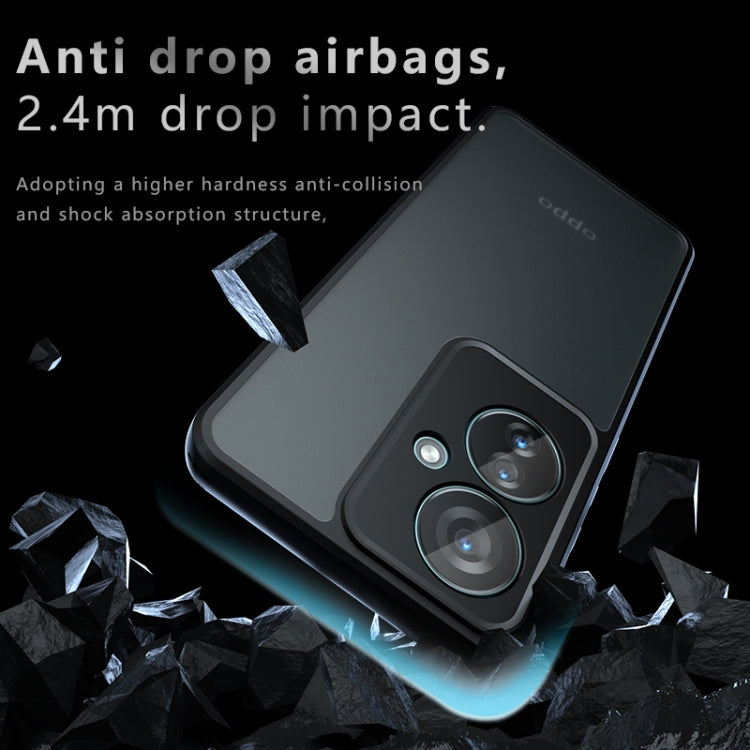 For OPPO Reno11 F Armor Precise Hole PC Hybrid TPU Phone Case - Transparent