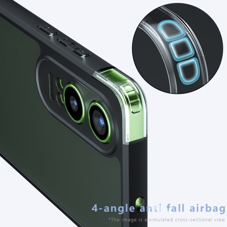 For OPPO K12x Armor Precise Hole PC Hybrid TPU Phone Case - Transparent