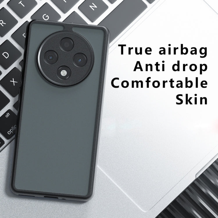 For OPPO A3 Pro Armor Precise Hole PC Hybrid TPU Phone Case - Transparent