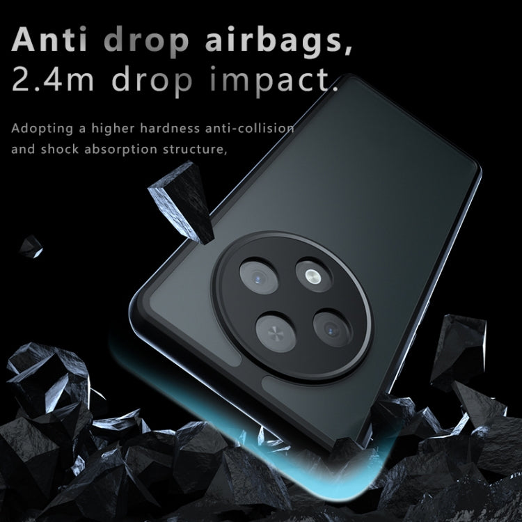 For OPPO A3 Pro Armor Precise Hole PC Hybrid TPU Phone Case - Transparent