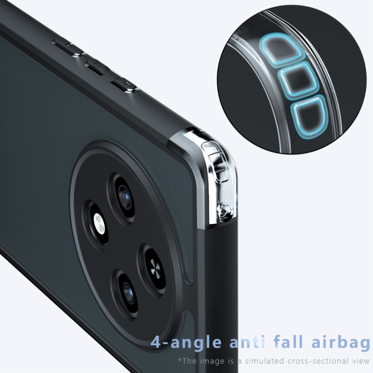 For OPPO A3 Pro Armor Precise Hole PC Hybrid TPU Phone Case - Transparent