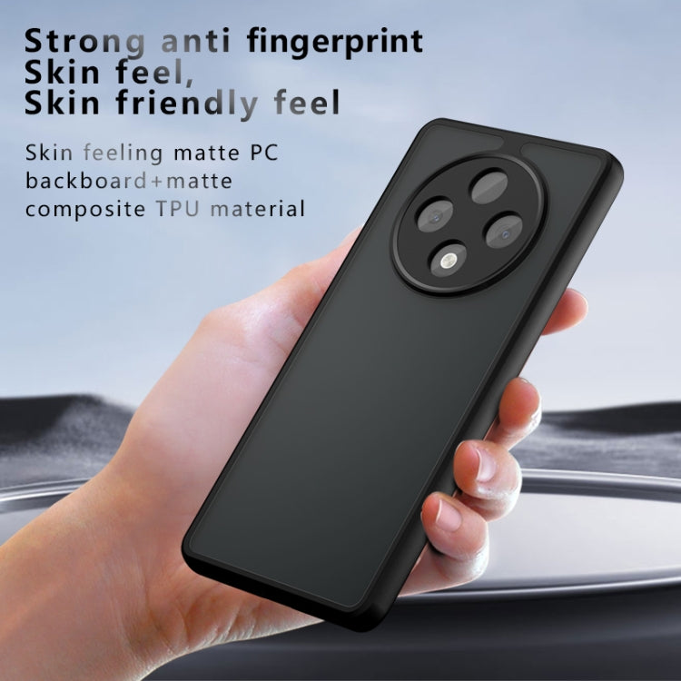 For OPPO A3 Pro Armor Precise Hole PC Hybrid TPU Phone Case - Transparent