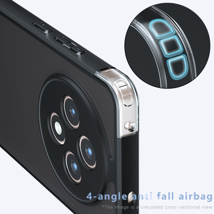 For OPPO Reno12 F / Reno12 FS / F27 Armor Precise Hole PC Hybrid TPU Phone Case - Transparent