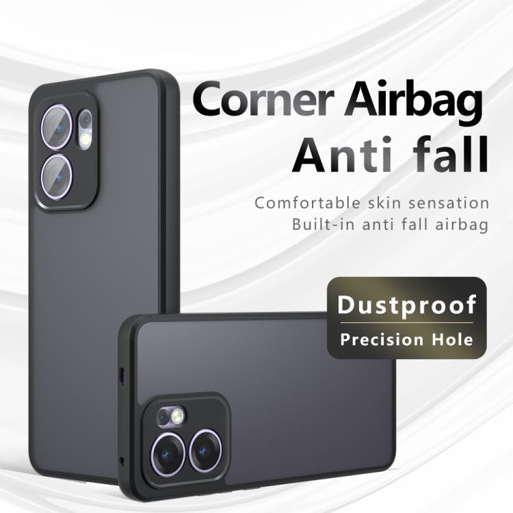 For OPPO Reno13 F 5G Armor Precise Hole PC Hybrid TPU Phone Case - Transparent