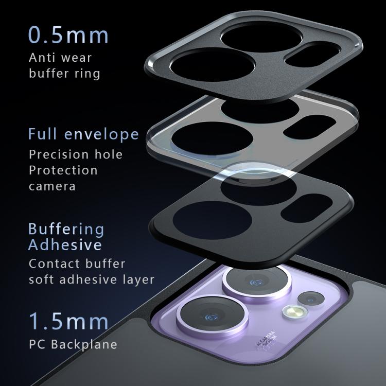 For OPPO Reno13 F 5G Armor Precise Hole PC Hybrid TPU Phone Case - Transparent