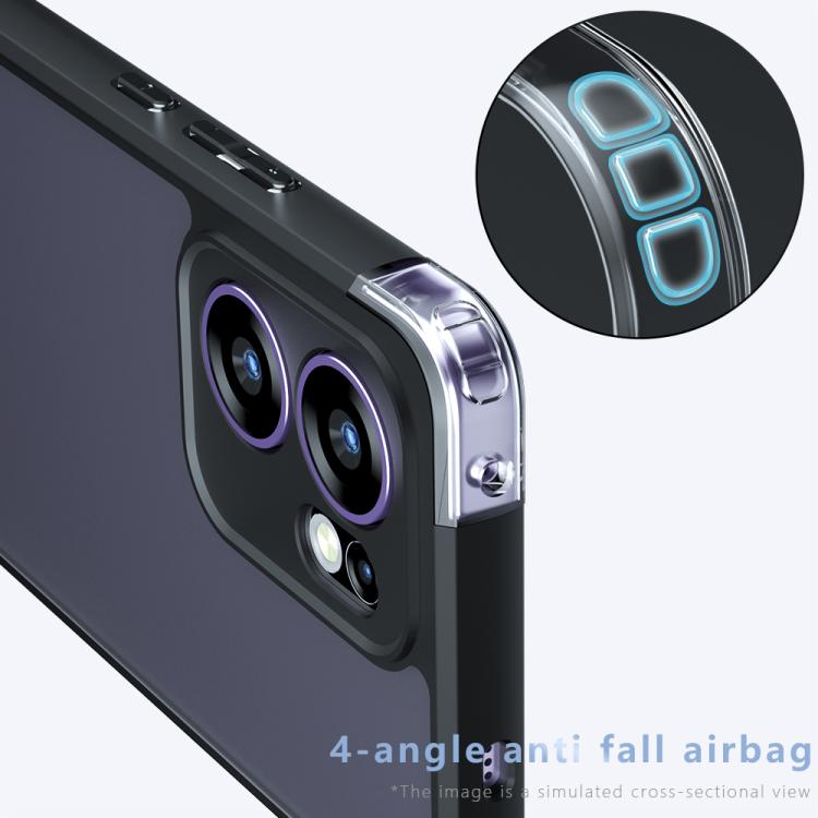 For OPPO Reno13 F 5G Armor Precise Hole PC Hybrid TPU Phone Case - Transparent