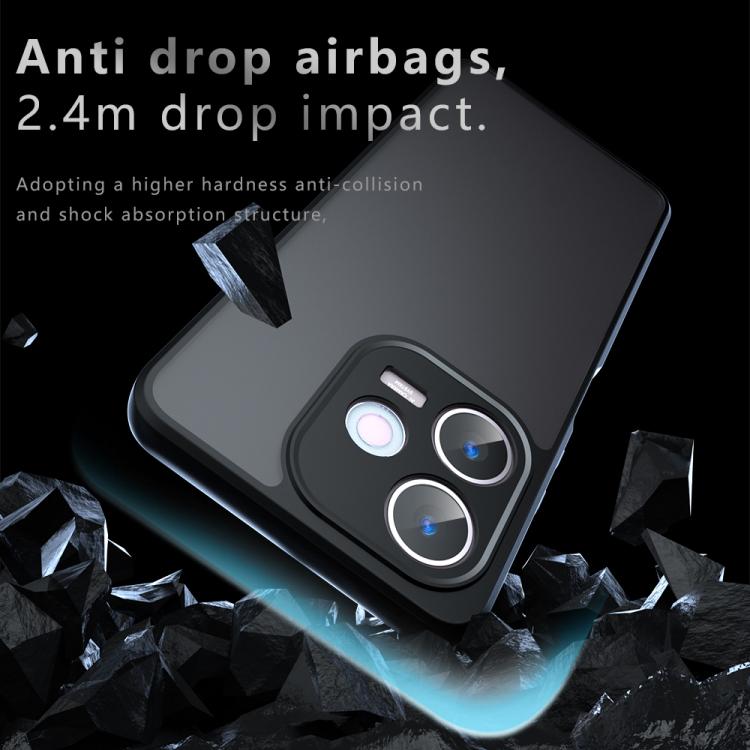 For OPPO A5 Energy Armor Precise Hole PC Hybrid TPU Phone Case - Transparent