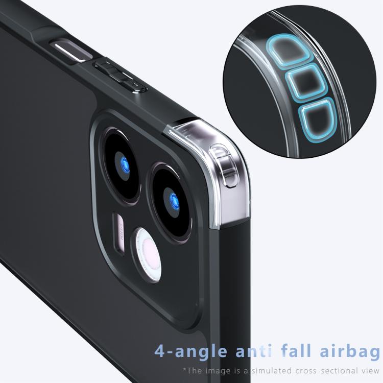 For OPPO A5 Energy Armor Precise Hole PC Hybrid TPU Phone Case - Transparent