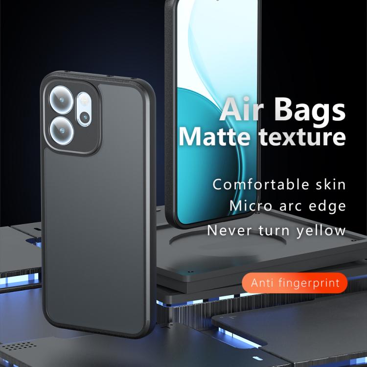 For OPPO Reno14 F 5G Armor Precise Hole PC Hybrid TPU Phone Case - Transparent