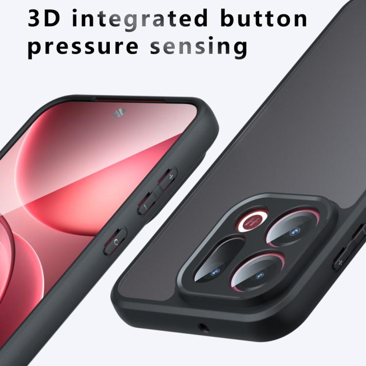 For OPPO Find X9 Armor Precise Hole PC Hybrid TPU Phone Case - Transparent