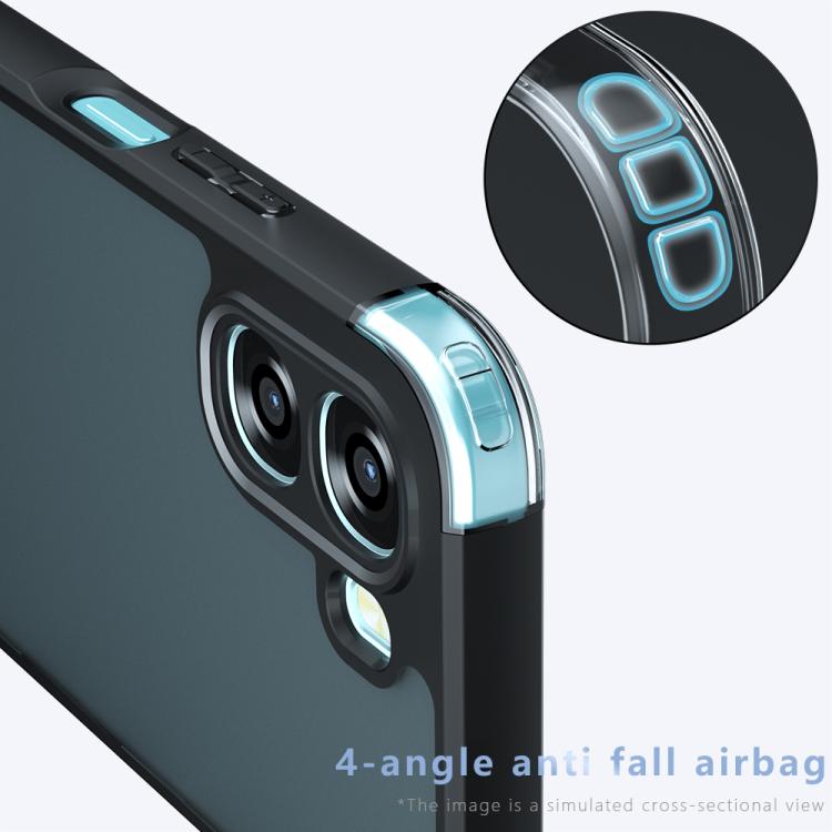 For OPPO A6x 5G / 4G Armor Precise Hole PC Hybrid TPU Phone Case - Transparent