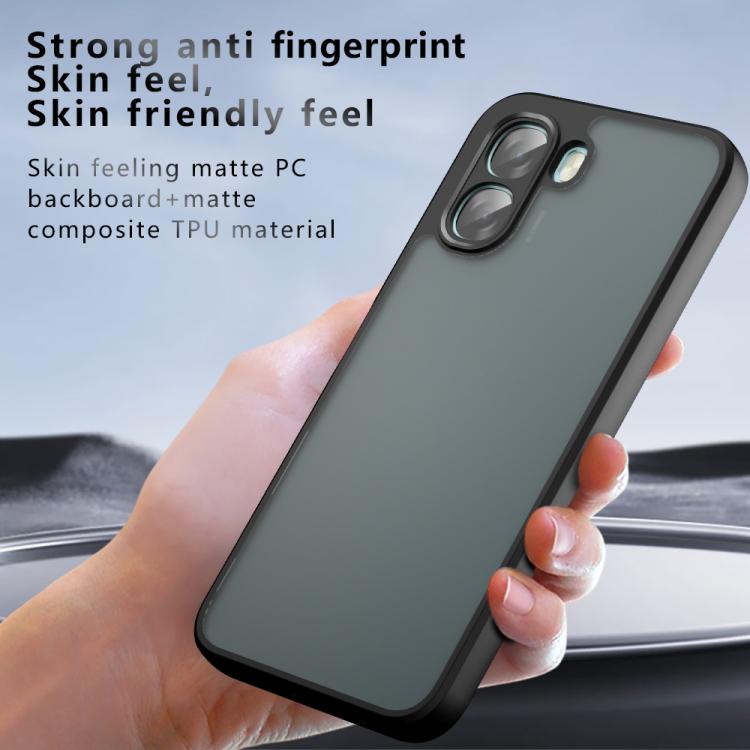 For OPPO A6x 5G / 4G Armor Precise Hole PC Hybrid TPU Phone Case - Transparent