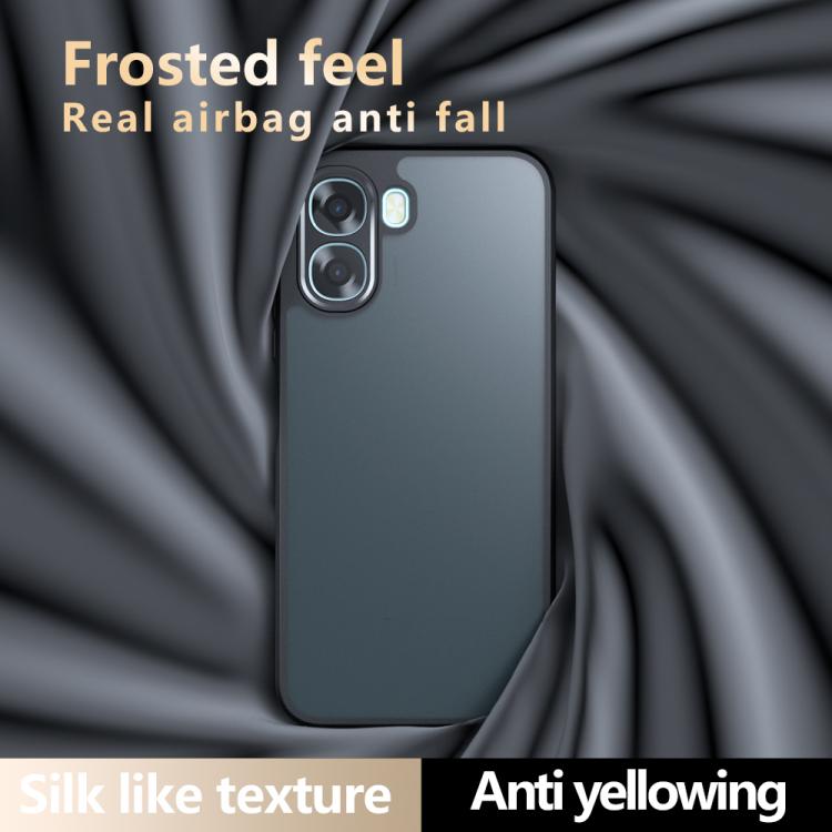 For OPPO A6x 5G / 4G Armor Precise Hole PC Hybrid TPU Phone Case - Transparent