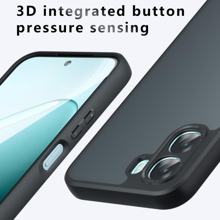 For OPPO A6x 5G / 4G Armor Precise Hole PC Hybrid TPU Phone Case - Transparent