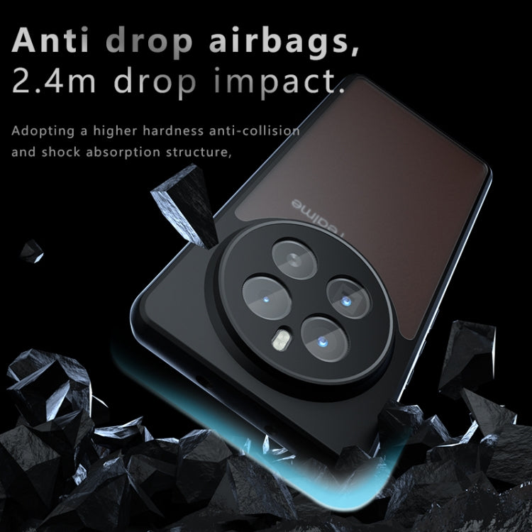 For Realme GT5 Pro Armor Precise Hole PC Hybrid TPU Phone Case - Frosted Black