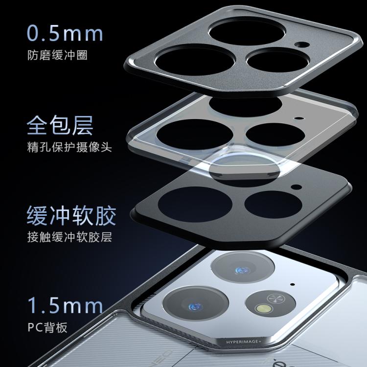For Realme Neo7 Armor Precise Hole PC Hybrid TPU Phone Case - Frosted Black