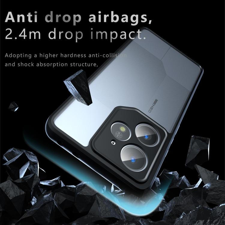 For Realme Neo7 Armor Precise Hole PC Hybrid TPU Phone Case - Frosted Black