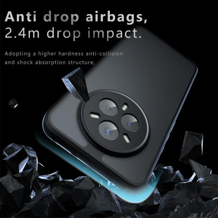For Realme 14 Pro Armor Precise Hole PC Hybrid TPU Phone Case - Frosted Black