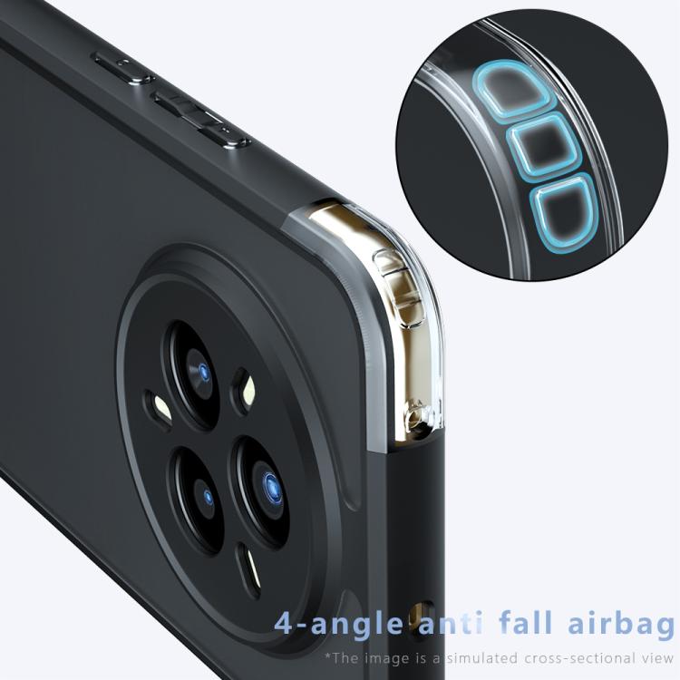 For Realme 14 Pro Armor Precise Hole PC Hybrid TPU Phone Case - Frosted Black