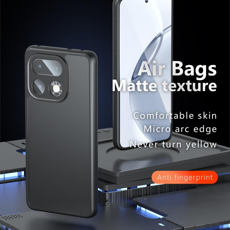 For Realme 16 Pro+ 5G Armor Precise Hole PC Hybrid TPU Phone Case - Frosted Black