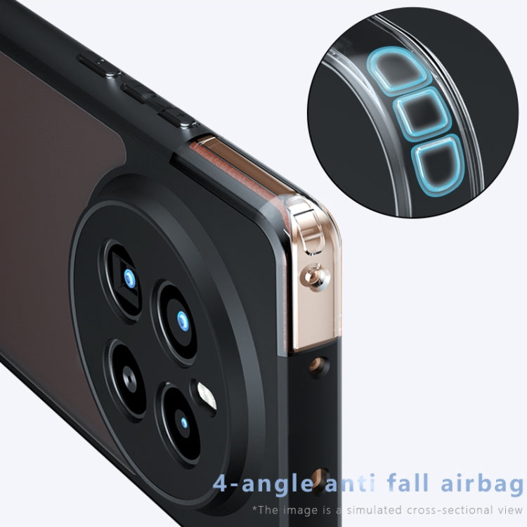 For Realme GT5 Pro Armor Precise Hole PC Hybrid TPU Phone Case - Transparent