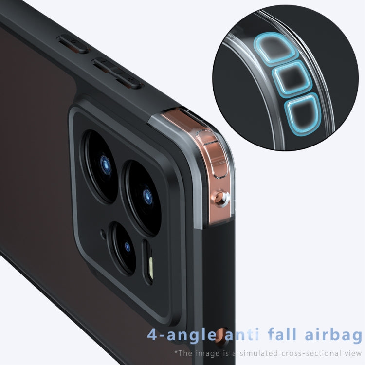 For Realme GT 7 Pro Armor Precise Hole PC Hybrid TPU Phone Case - Transparent