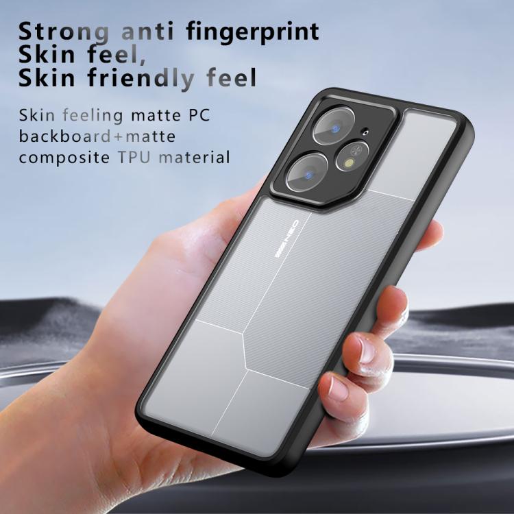 For Realme Neo7 Armor Precise Hole PC Hybrid TPU Phone Case - Transparent