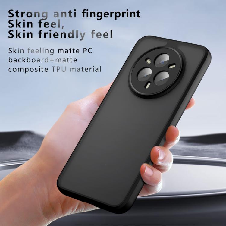 For Realme 14 Pro Armor Precise Hole PC Hybrid TPU Phone Case - Transparent
