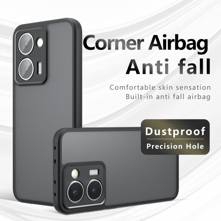 For Realme P3 Ultra Armor Precise Hole PC Hybrid TPU Phone Case - Transparent