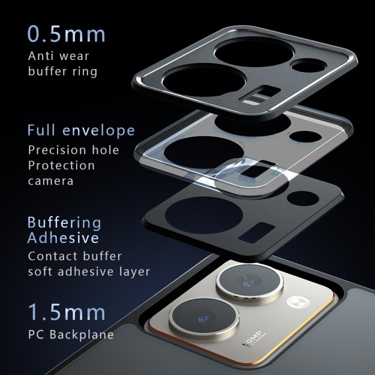 For Realme P3 Ultra Armor Precise Hole PC Hybrid TPU Phone Case - Transparent