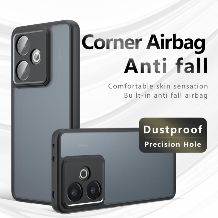 For Realme GT7 Armor Precise Hole PC Hybrid TPU Phone Case - Transparent
