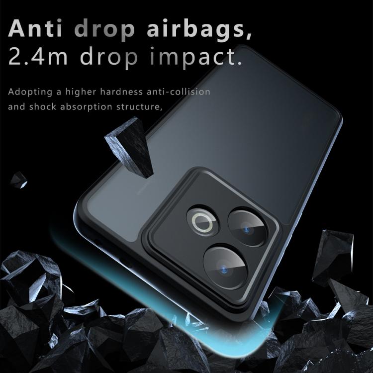 For Realme GT7 Armor Precise Hole PC Hybrid TPU Phone Case - Transparent