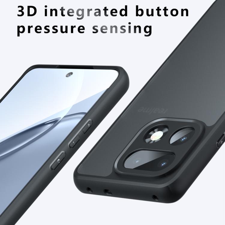 For Realme 16 Pro+ 5G Armor Precise Hole PC Hybrid TPU Phone Case - Transparent