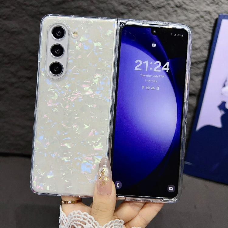 For Samsung Galaxy Z Fold4 Pearlescent Shell Texture Phone Case