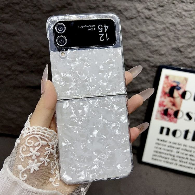 For Samsung Galaxy Z Flip3 / Flip4 Pearlescent Shell Texture Phone Case