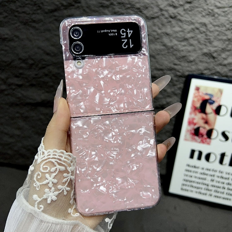 For Samsung Galaxy Z Flip3 / Flip4 Pearlescent Shell Texture Phone Case