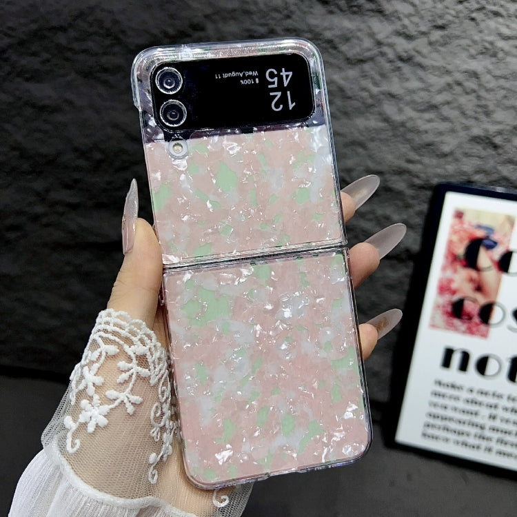 For Samsung Galaxy Z Flip3 / Flip4 Pearlescent Shell Texture Phone Case