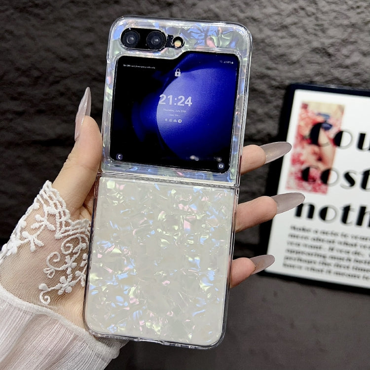 For Samsung Galaxy Z Flip5 Pearlescent Shell Texture Phone Case