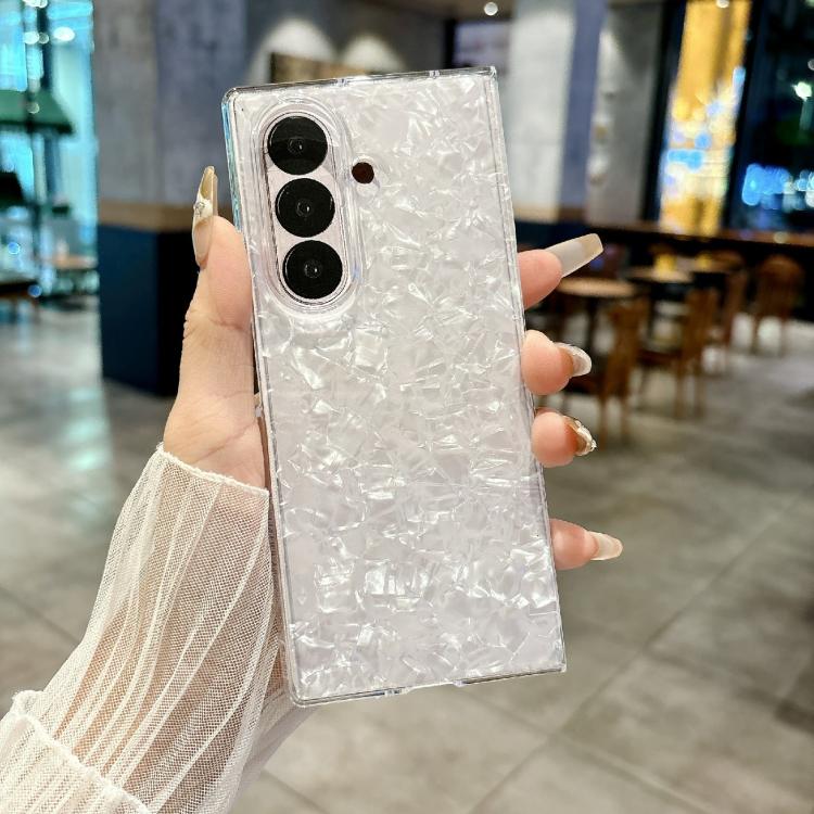 For Samsung Galaxy Z Fold7 5G Pearlescent Shell Texture Phone Case