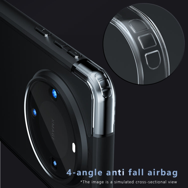 For Huawei Mate 60 Pro Armor Precise Hole PC Hybrid TPU Phone Case - Frosted Black