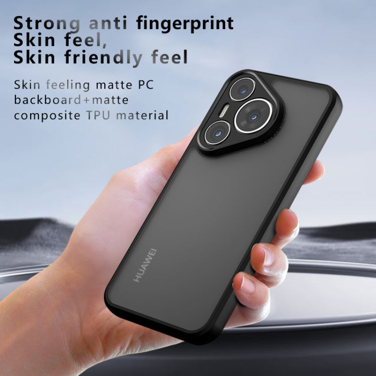 For Huawei Pura 70 Pro / 70 Pro+ Armor Precise Hole PC Hybrid TPU Phone Case - Frosted Black