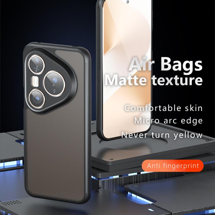 For Huawei Pura 80 Pro 5G Armor Precise Hole PC Hybrid TPU Phone Case - Frosted Black