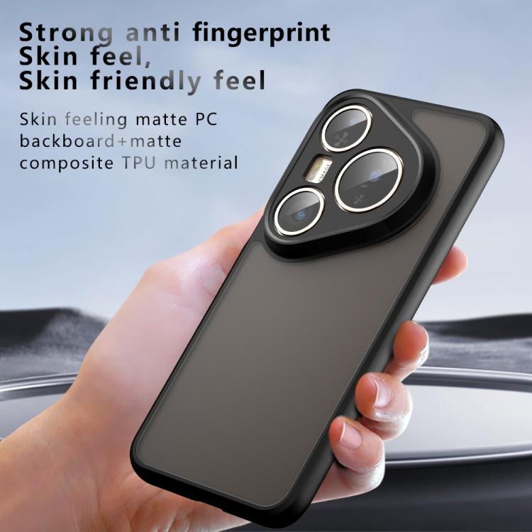 For Huawei Pura 80 Pro 5G Armor Precise Hole PC Hybrid TPU Phone Case - Frosted Black
