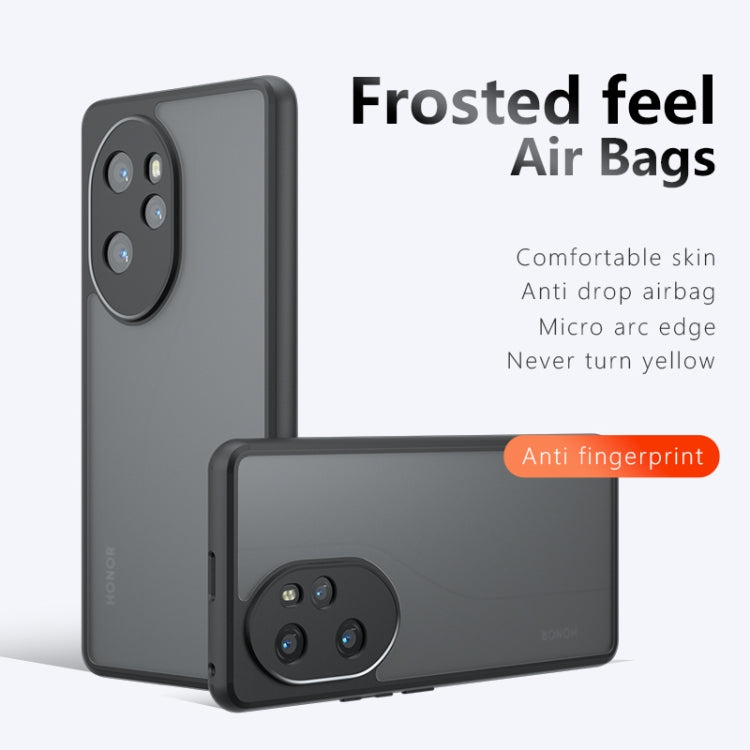 For Honor 100 Pro Armor Precise Hole PC Hybrid TPU Phone Case - Frosted Black