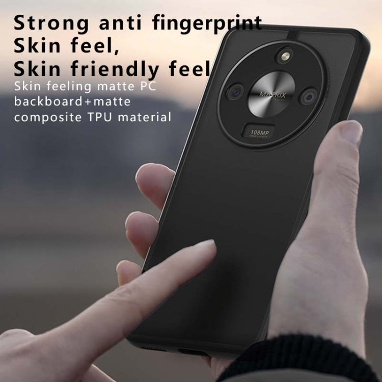 For Honor X50 Armor Precise Hole PC Hybrid TPU Phone Case - Frosted Black