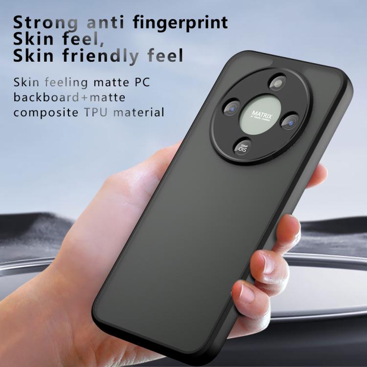 For Honor X70 5G / X9d 5G / Magic8 Lite Armor Precise Hole PC Hybrid TPU Phone Case - Frosted Black
