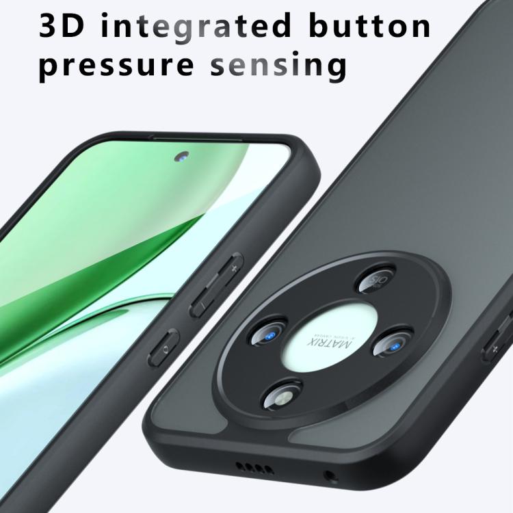 For Honor X70 5G / X9d 5G / Magic8 Lite Armor Precise Hole PC Hybrid TPU Phone Case - Frosted Black