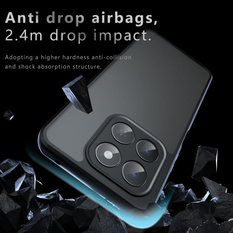 For Honor 400 Smart 5G / 4G / X7d 5G Armor Precise Hole PC Hybrid TPU Phone Case - Frosted Black