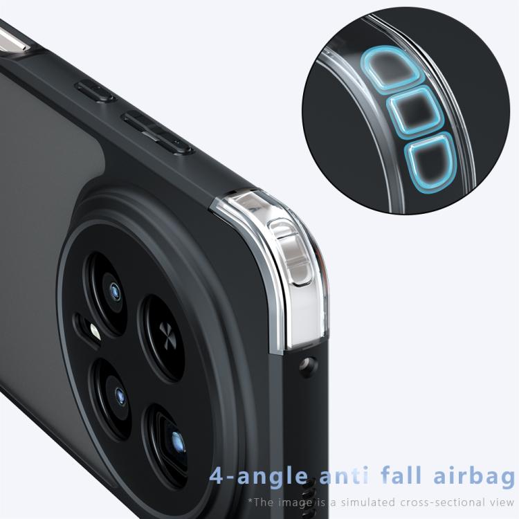 For Honor Magic8 Pro Armor Precise Hole PC Hybrid TPU Phone Case - Frosted Black